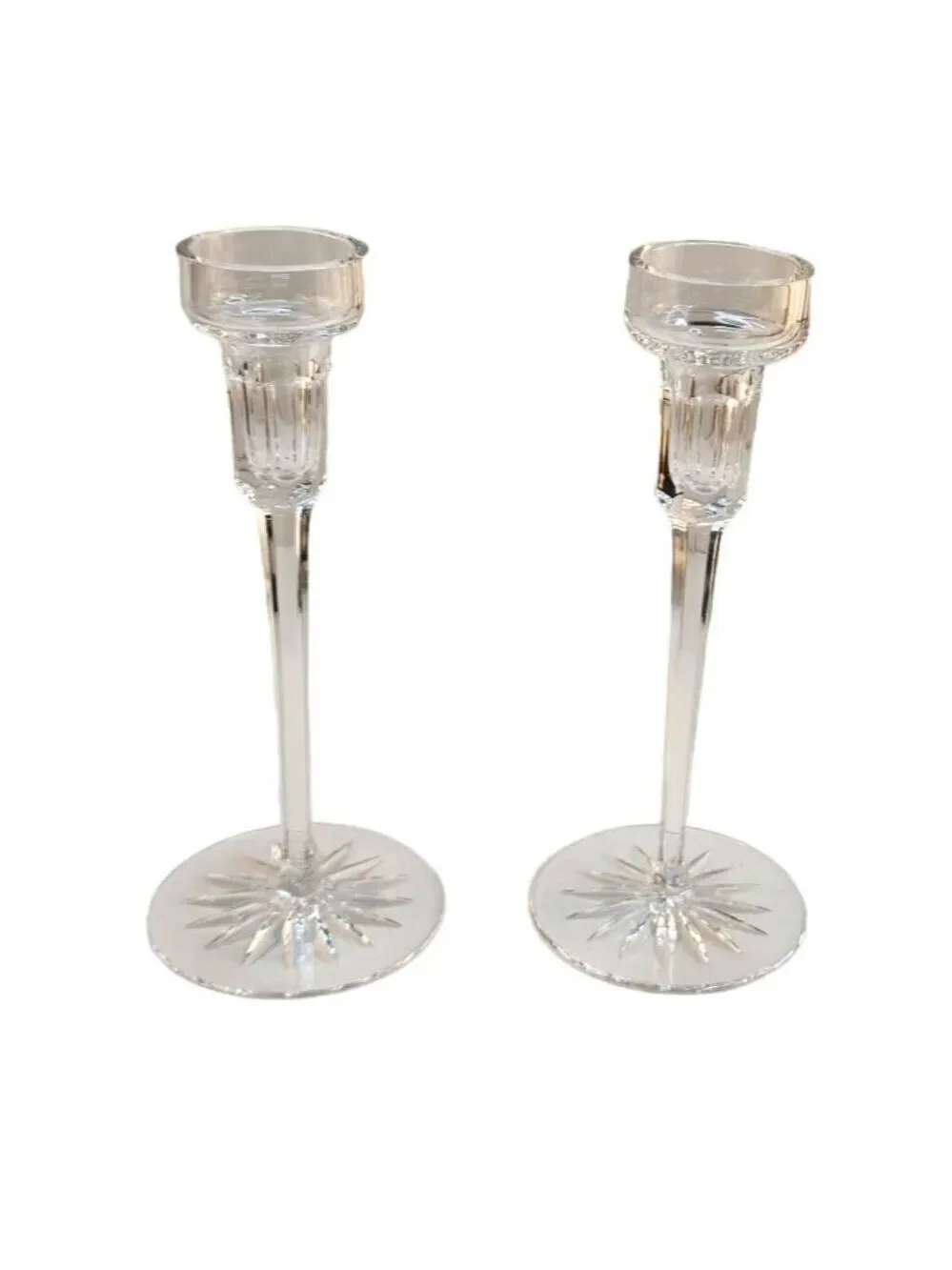 Rogaska Crystal Candlestick Holders Richmond 8 Inch Set of 2